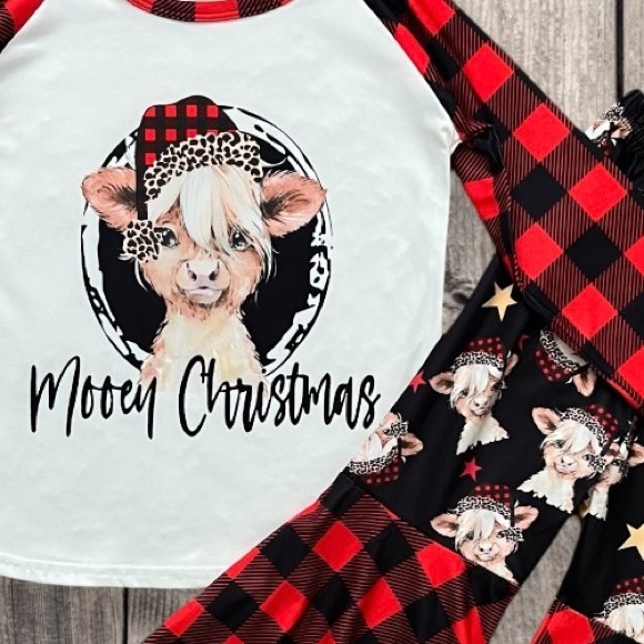 Girl Boutique Highland Cow Flare Set - Picture 2 of 2